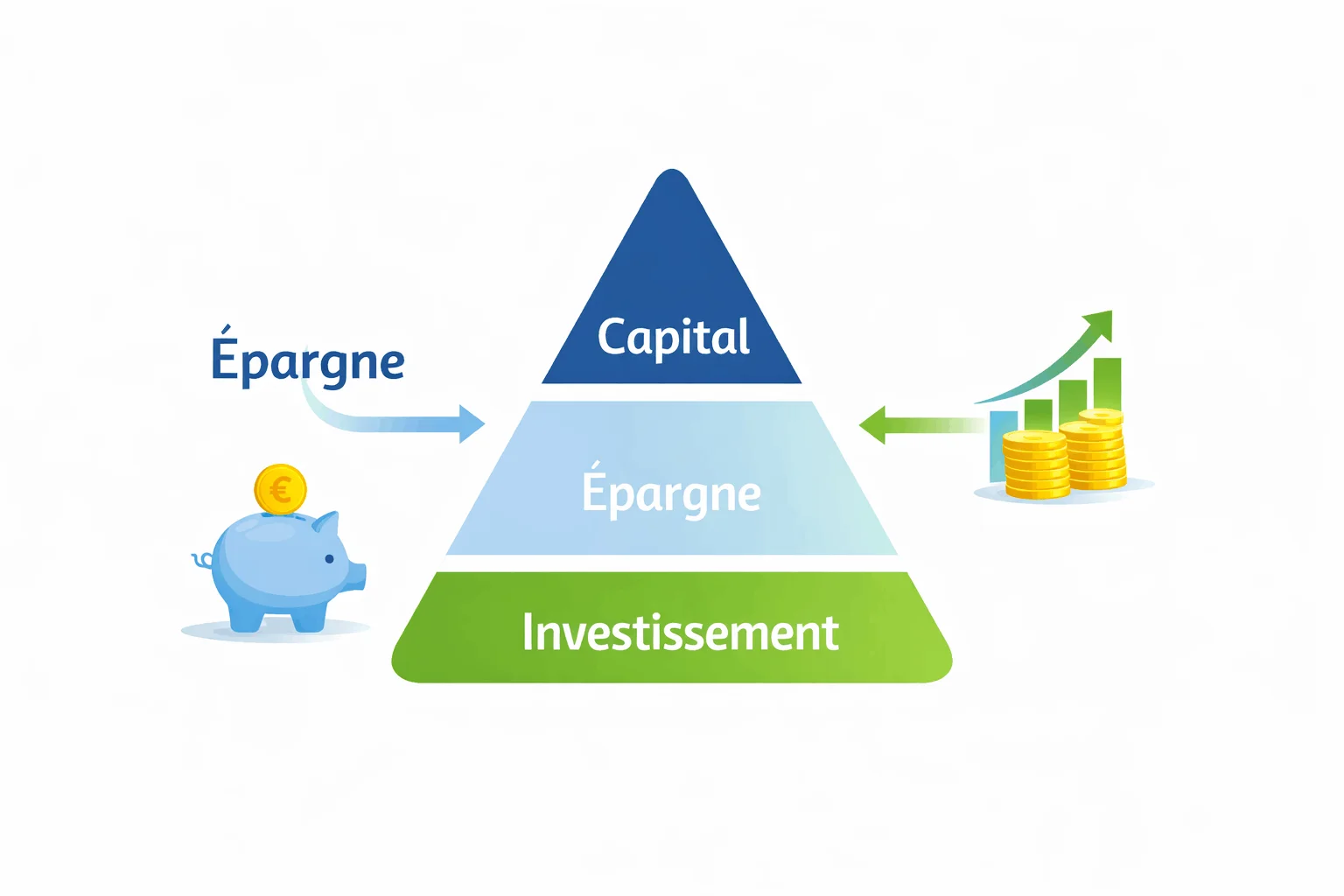 structure capital epargne investissement schema simple