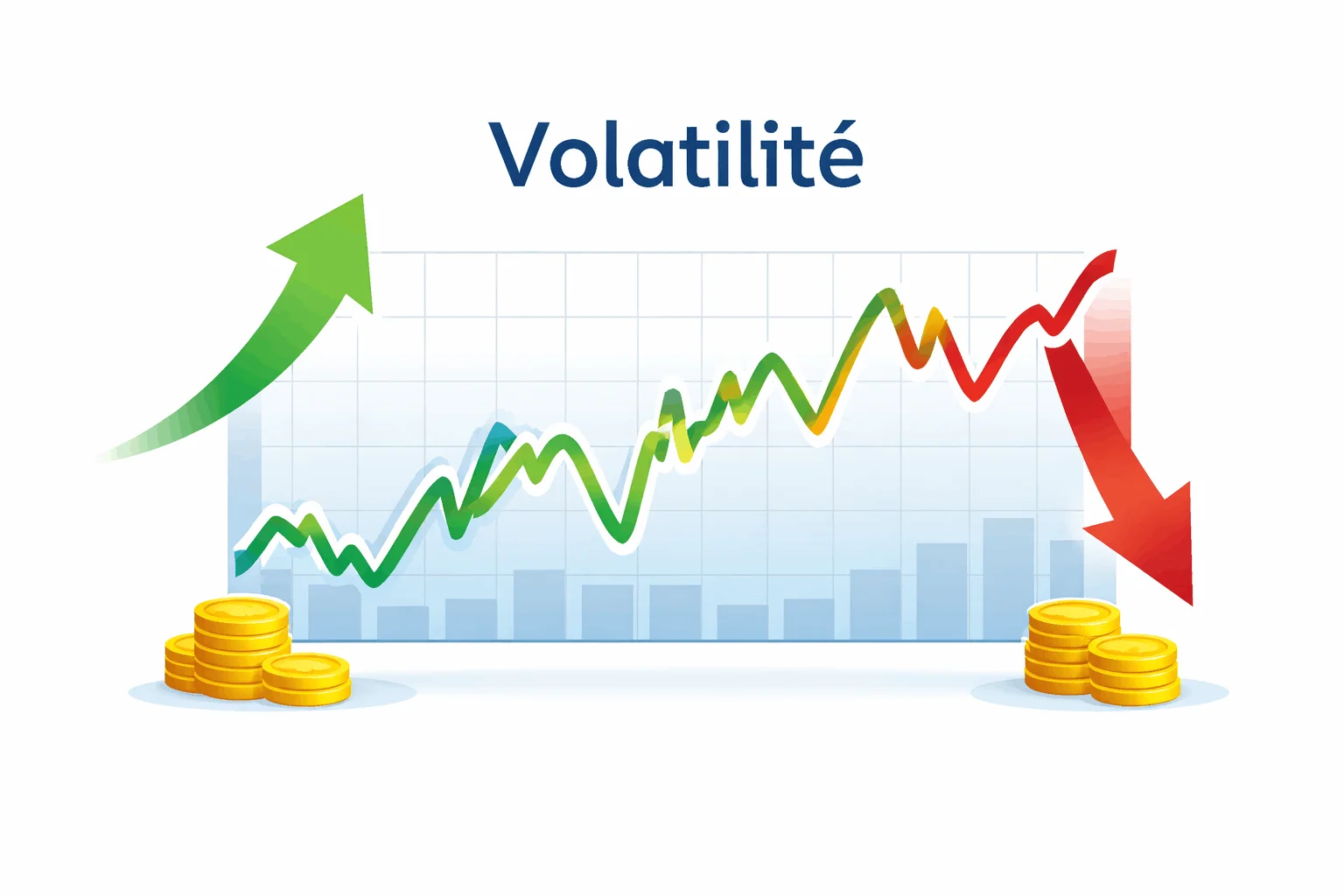 volatilite marche boursier hausse baisse graphique